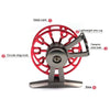 Aluminum Fishing Wheel Polley Fishing Gear  HE50   RED