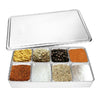 2 Lattice Nonmagnetic Japanese Type Square Seasoning Box Stainless Steel