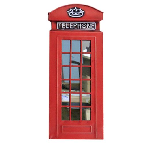 British Wall Hanging Decoration telephone booth mirror