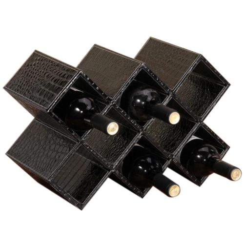 Red Wine Rack Holder Stand Home Europe    black crocodile pattern 8 lattice