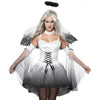 Halloween Costumes Zombie Stage Uniform with Wings    white