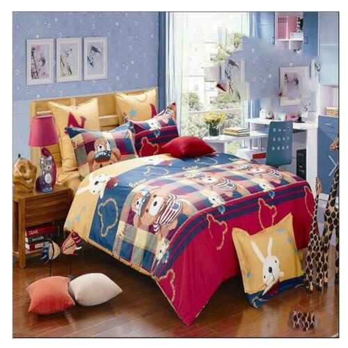 Bed Quilt Duvet Sheet Cover 4PC Set Upscale Cotton 100% 011