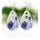 Original handmade ceramic jewelry wholesale earrings blue butterfly flower