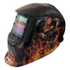 Auto Arc Welding Helmet with Black Bullet Girl Graphics & Adjustable Head Straps