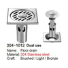 SELECT 304-1012 DUAL USE 304 Stainless steel floor drain PRINCE FOX