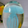 Jellyfish Paperweight Glow in the Dark WITH LED BASE Multicolor  Sky Blue