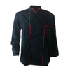 Long Sleeve Classic Kitchen Cook Chef Waiter Waitress Coat Uniform Jacket Black