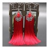 Long Earrings Tassel Fringe Vintage Bridal