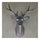 Plastic Deer Head Wall Hanging Decoration silver
