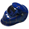 Custom Made Welding Helmets in Blue Shade with Spider Web Graphic Design