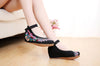 Embroidered Shoes High Heeled Shoes Square Dacne Manual Embroidery