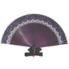 Abanico Plegable Puro Manual Seda con Caja Lila