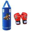Kids Teenager Boxing Free Combat Gloves  Punch Bag blue gloves  red punch bag