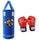 Kids Teenager Boxing Free Combat Gloves  Punch Bag blue gloves  red punch bag
