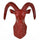 Sheep Head Wall Hanging Decoration Plastic   red