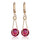 Lifelong Love AAA Zircon Earrings    gold plated red zircon