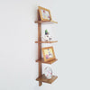 Rustikales Holz CD/DVD Display Aufbewahrung 4 Ebenen Wand Befestigung Ecke