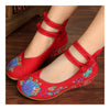 Peacock Old Beijing Cloth Embroidered Shoes
