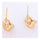 18K Gold Glavanized Austrian Zircon Earrings   white