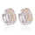 Fresh Earrings 18K Gold Platinum Galvanized   white
