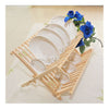 Wooden Foldable Portable Kitchen Drying Rack Bowl Holder Dish Rack