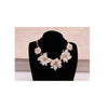 Pequeño Fresco Arte Abanico Flores Accesorios Collar Exajerado Blanco