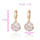18K Gold Galvanized Zircon Earrings