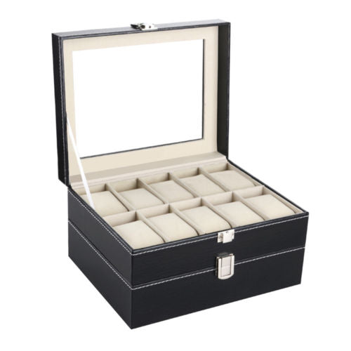 PU Watch Box Multifunctional Watch Storage Box 20 Positions