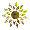 Acrylic Sunflower Mirror Living Room Wall Clock   golden