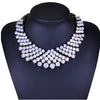 Fashionable Multi-layer Zircon Garment Accessory  Short Necklace Exaggerated Cry