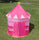 Portable Pink Pop Up Play Tent Kids Girl Princess Castle Fairy Outdoor indoor