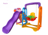 Kids Swing and Slide Basketball Activity Center