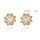 18K Gold Galvanized Austrian Zircon Earrings   white