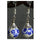 National Style Flower Earring Blue-and-white Porcelain Pear 925 Silver