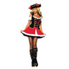 Sexy Game Garment Bright Red Backless Tube Top Pirate Halloween Game Uniform