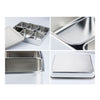 6 Lattice Nonmagnetic Japanese Type Square Seasoning Box Stainless Steel