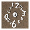 Digit Mirror Wall Clock Sticking   silver