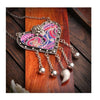 National Broderie Miao Pendentif Argent Vieux Miao Broderie Manuel Vintage Oranm
