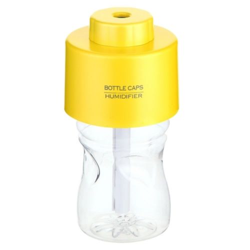 Water Bottle Caps USB Portable Mini Humidifier Air Diffuser   yellow