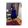 Spring Summer Round Color Sleeveless Contrast Color Splicing Waisted Slim Dress
