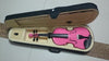 Student Acoustic Violin Full 4/4 Maple Spruce with Case Bow Rosin Pink Color