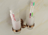 Antique Salle de Bain Accessoires Double Brosses à Dents Tasses N Rack Portoir