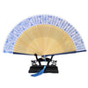 Folding Fan Artware Blue and White Porcelain    QHC-01(navy handle)