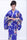 Vintage Retro Luxurious Japanese Garment Kimono Cosplay Costume Yukata Gown blue