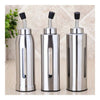 Stainless Steel Oil Kettle Vinegar Can Soy Bottle with Visible Window round