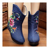 Vintage Beijing Cloth Shoes Embroidered Boots jeans 35