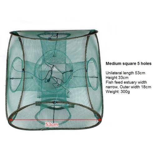 Automatic Fishing Net Cage Solid Thick   MEDIUM SQUARE CAGE 5 HOLES