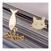 18K Gold Galvanized Austrian Zircon Ear Studs Cat Fish