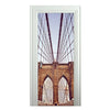 Door Sticker New 3D DIY PVC Waterproof  Door Wall Mural Brooklyn Bridge qd053