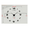 Living Room Silent Wall Clock Super Large Size Acrylic DIY Simple   silver